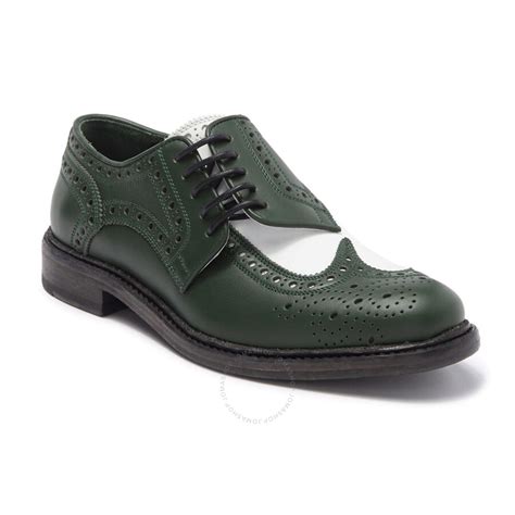 Burberry Ladies Dark Green Rayford Wingtip Derby